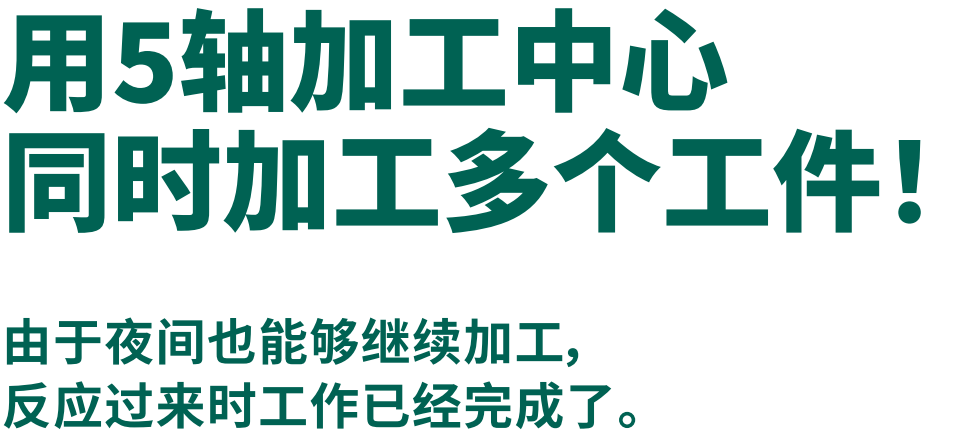 【应用实例】IMAO今尾 用5轴加工中心同时加工多个工件!