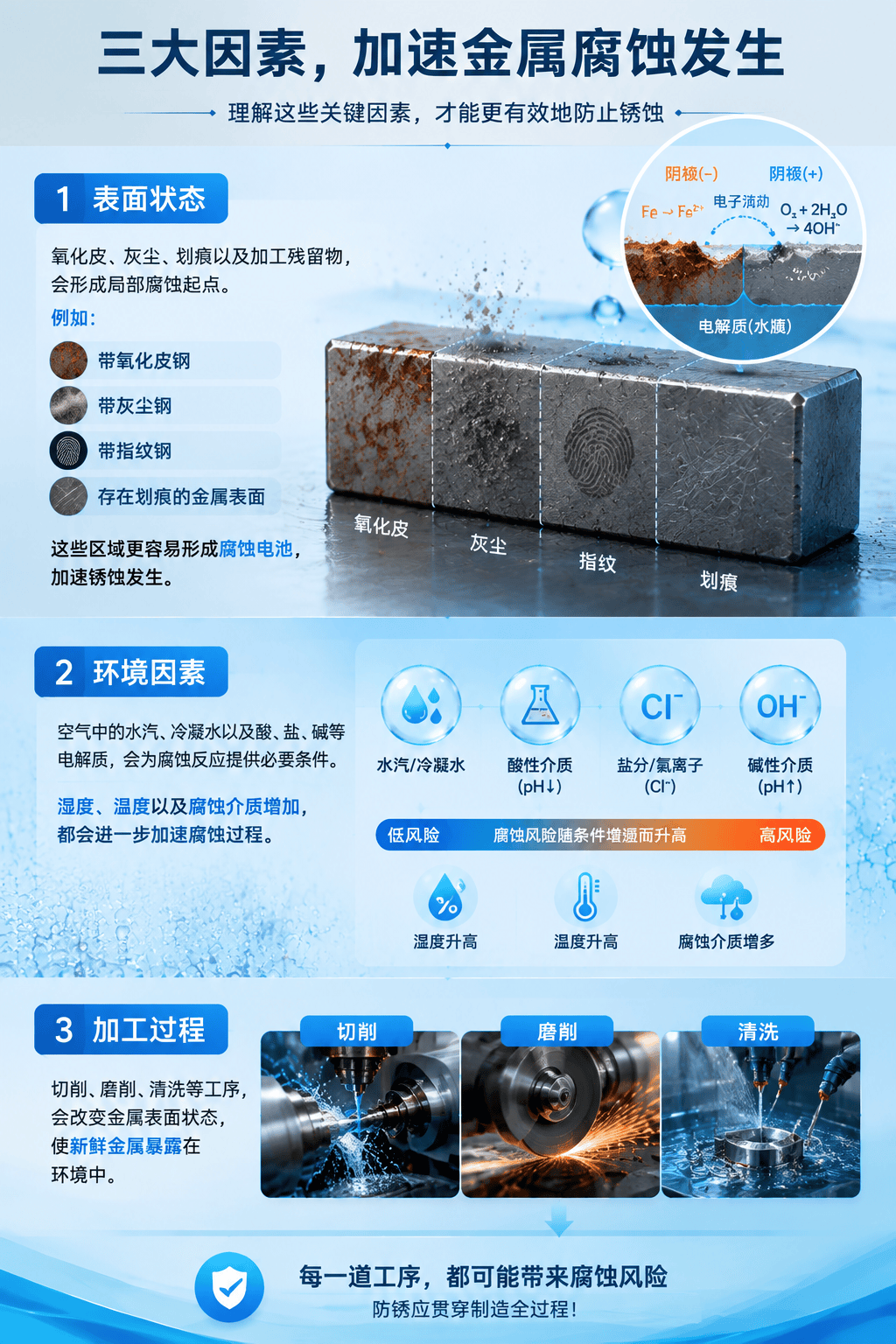 从一块钢材到精密零件,腐蚀为何难以避免?